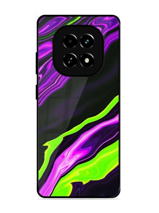 Bright Fluid Violet Glossy Metal Phone Cover for Realme C63 (5G)