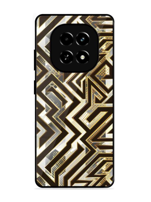 Technology Geometric Seamless Glossy Metal Phone Cover for Realme C63 (5G)