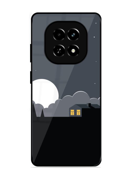 Full Moon Vector Art Glossy Metal Phone Cover for Realme C63 (5G)