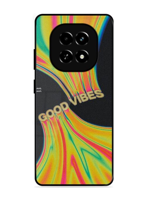 Good Vibes Glossy Metal Phone Cover for Realme C63 (5G)