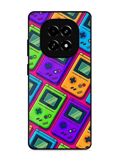 Game Seamless Pattern Glossy Metal Phone Cover for Realme C63 (5G)