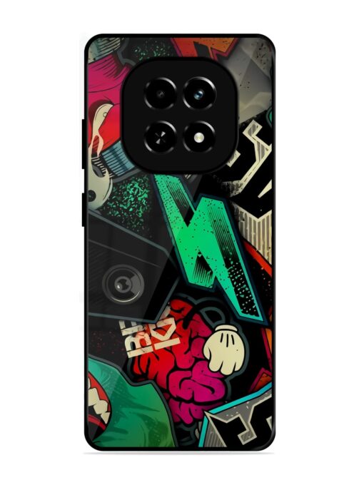 Graffiti Art Glossy Metal Phone Cover for Realme C63 (5G)