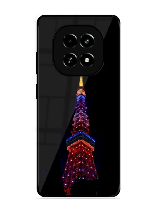 Eiffel Tower Night View Glossy Metal Phone Cover for Realme C63 (5G)