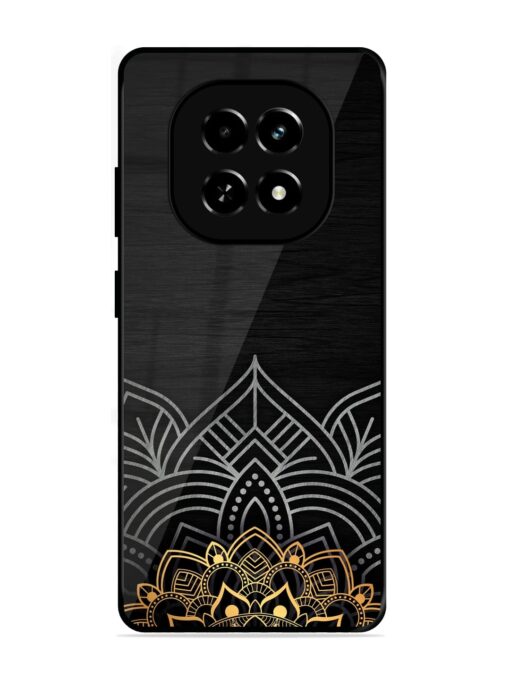 Decorative Golden Pattern Glossy Metal Phone Cover for Realme C63 (5G)