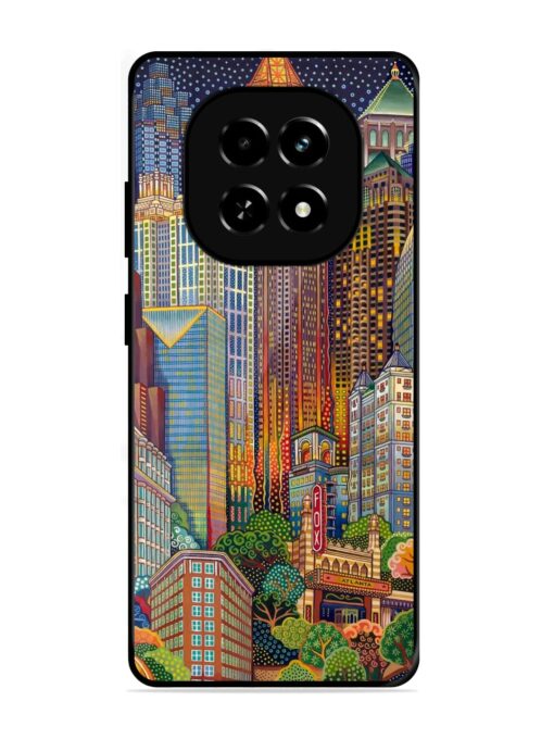 Cityscapes Art Glossy Metal Phone Cover for Realme C63 (5G)