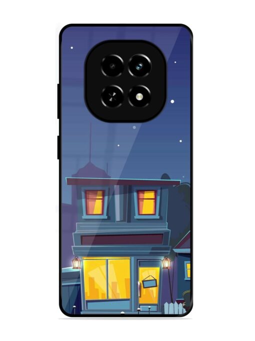 Vector Night House Glossy Metal Phone Cover for Realme C63 (5G)