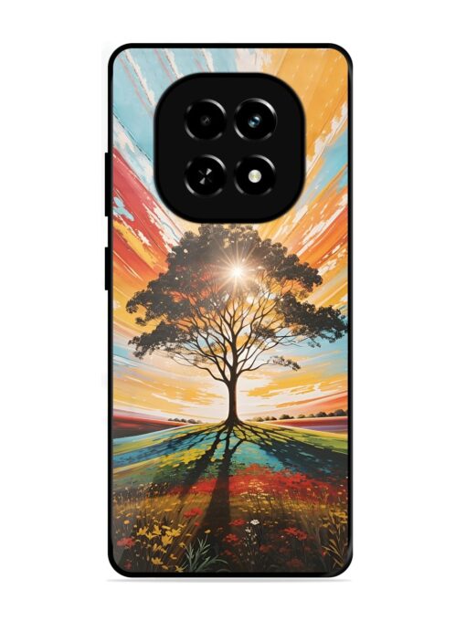 Abstract Tree Colorful Art Glossy Metal Phone Cover for Realme C63 (5G) Zapvi