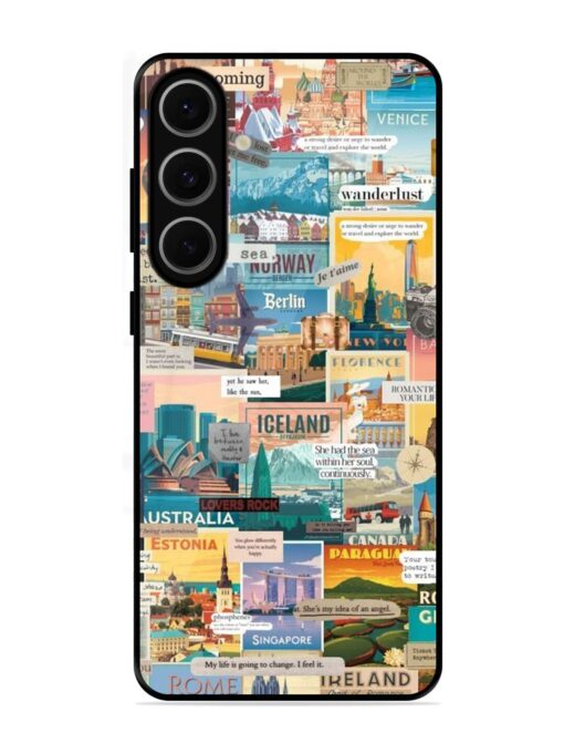 Travel Inspiration Collage Glossy Metal Phone Cover for Samsung Galaxy S24 Fe (5G)