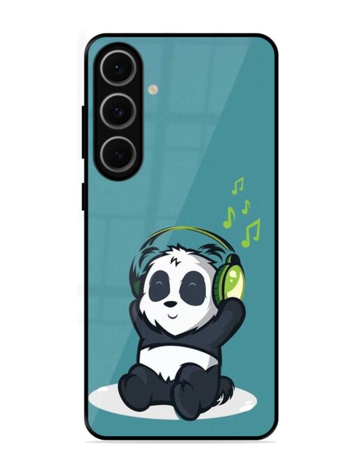 Music Panda Glossy Metal Phone Cover for Samsung Galaxy S24 Fe (5G)