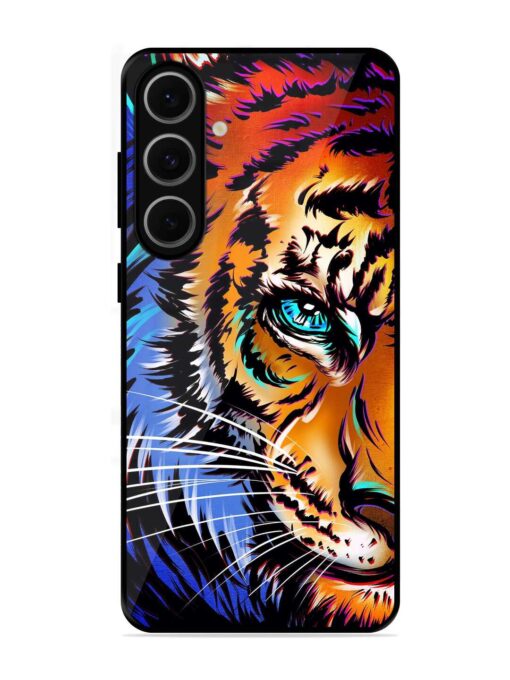 Colorful Lion Art Glossy Metal Phone Cover for Samsung Galaxy S24 Fe (5G)