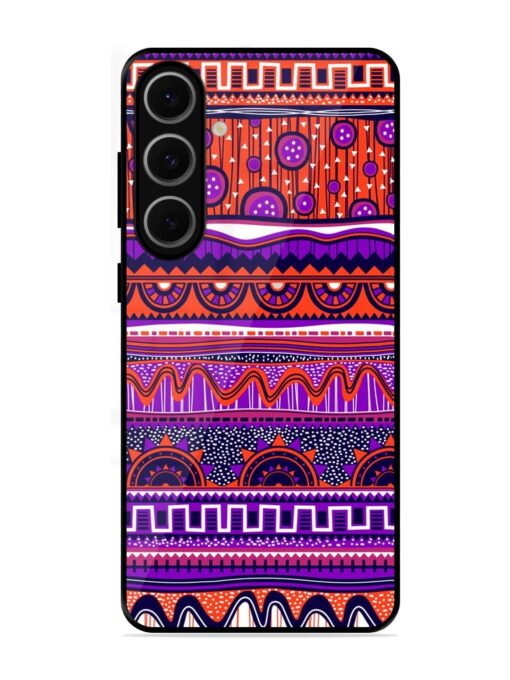 Ethnic Seamless Pattern Glossy Metal TPU Phone Cover for Samsung Galaxy S24 Fe (5G)