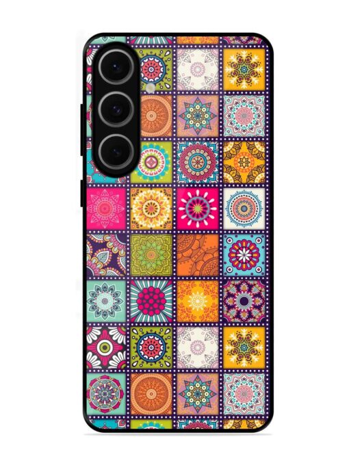 Seamless Pattern Vintage Glossy Metal Phone Cover for Samsung Galaxy S24 Fe (5G)