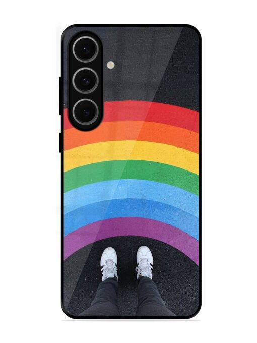 Legs Rainbow Glossy Metal TPU Phone Cover for Samsung Galaxy S24 Fe (5G)