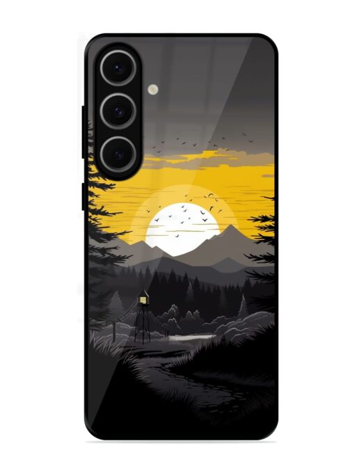 Sunset Vector Glossy Metal Phone Cover for Samsung Galaxy S24 Fe (5G)