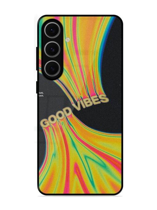 Good Vibes Glossy Metal Phone Cover for Samsung Galaxy S24 Fe (5G)