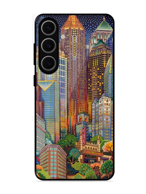 Cityscapes Art Glossy Metal Phone Cover for Samsung Galaxy S24 Fe (5G)