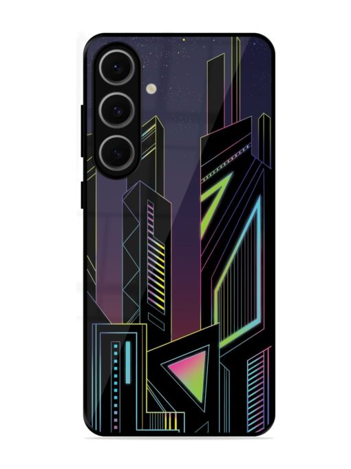 Neon Dreamscape Glossy Metal Phone Cover for Samsung Galaxy S24 Fe (5G)