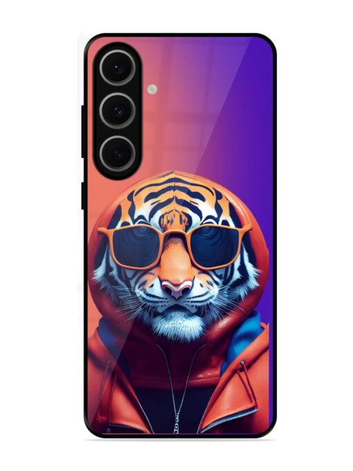 Tiger Animation Glossy Metal Phone Cover for Samsung Galaxy S24 Fe (5G)