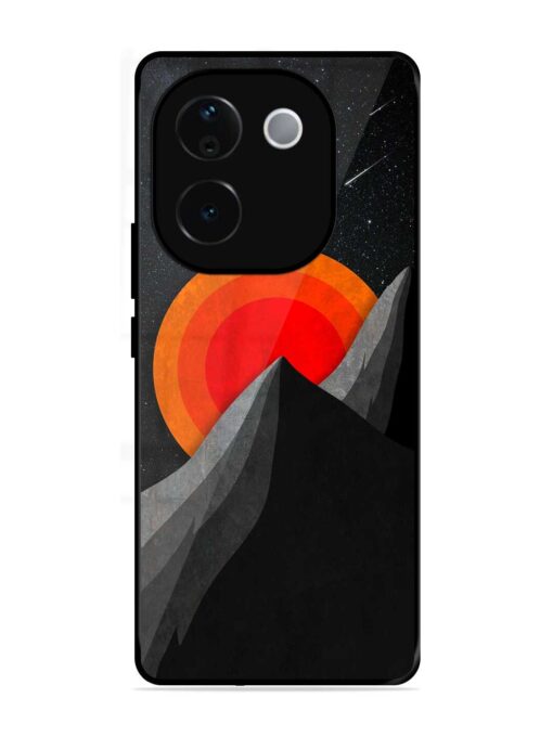 Black Mountain Glossy Metal Phone Cover for Vivo T3 Pro (5G)