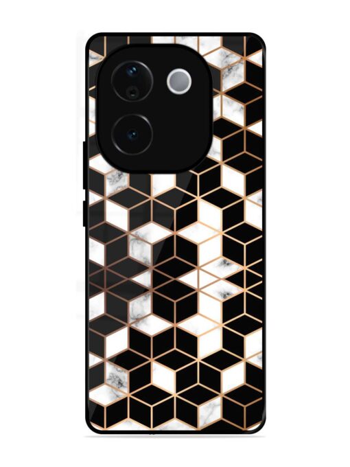 Vector Marble Texture Glossy Metal Phone Cover for Vivo T3 Pro (5G)