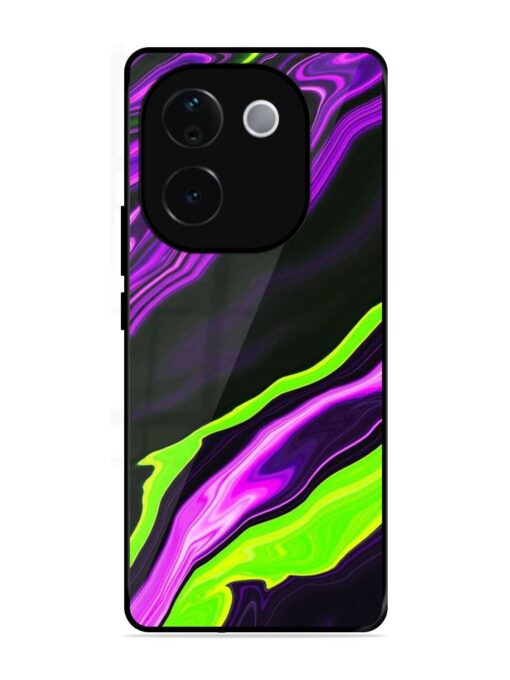 Bright Fluid Violet Glossy Metal Phone Cover for Vivo T3 Pro (5G)