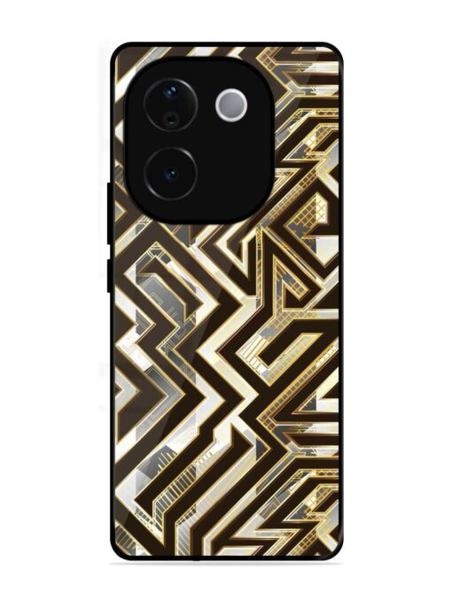 Technology Geometric Seamless Glossy Metal Phone Cover for Vivo T3 Pro (5G)