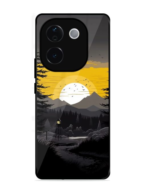 Sunset Vector Glossy Metal Phone Cover for Vivo T3 Pro (5G)