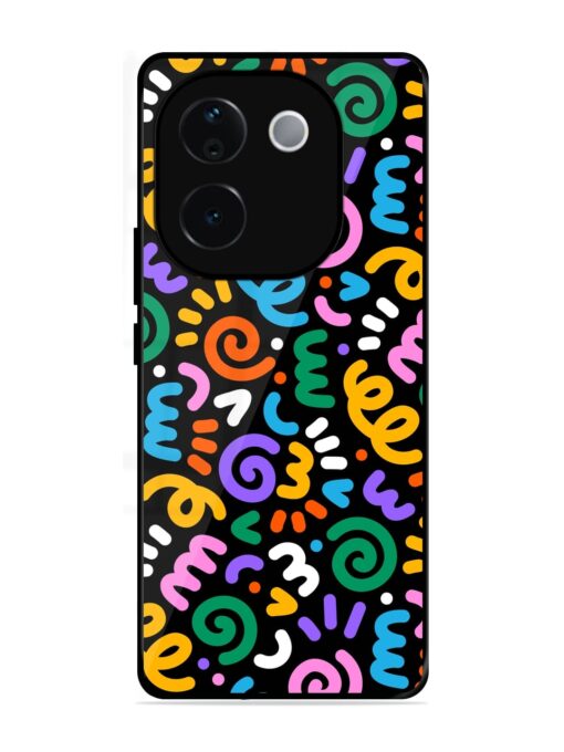 Colorful Seamless Vector Glossy Metal Phone Cover for Vivo T3 Pro (5G)