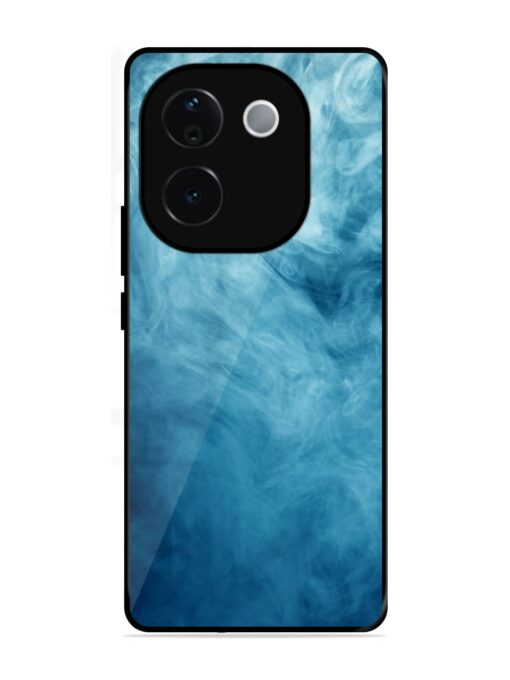 Blue Smoke Art Glossy Metal Phone Cover for Vivo T3 Pro (5G)