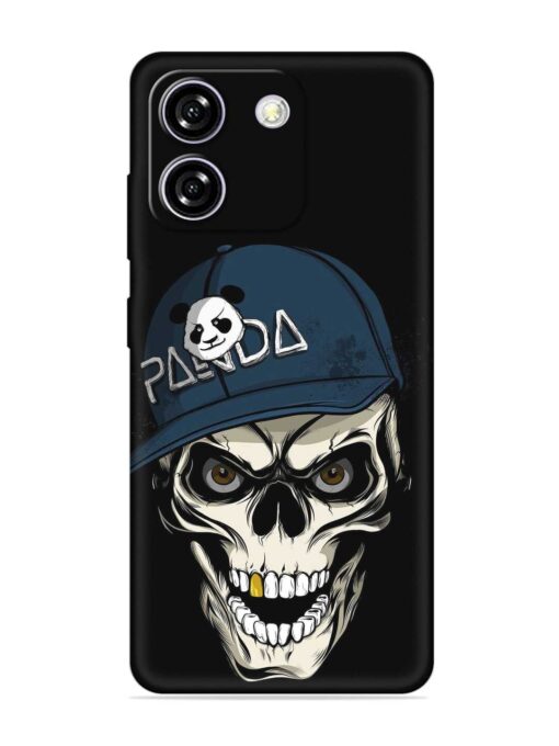 Panda Skull Embossed Soft Silicone Case for Lava Yuva Star