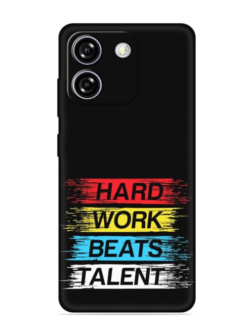 Hard Work Beats Embossed Soft Silicone Case for Lava Yuva Star