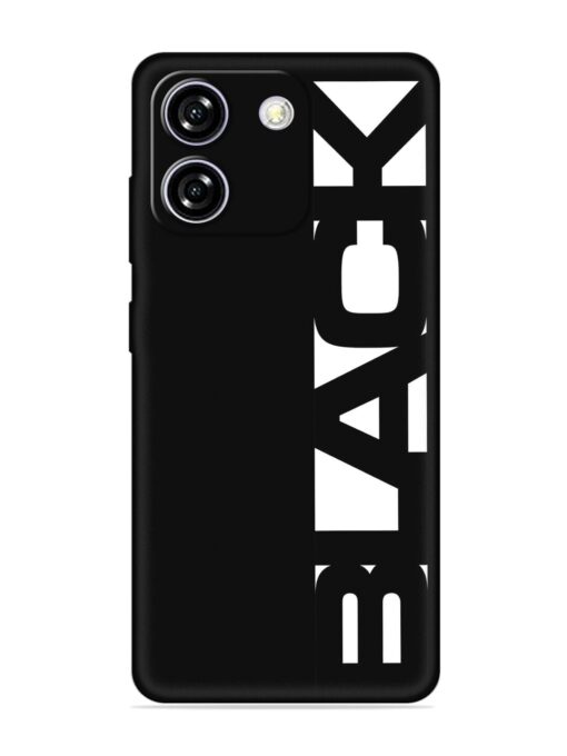 Black Typo Embossed Soft Silicone Case for Lava Yuva Star