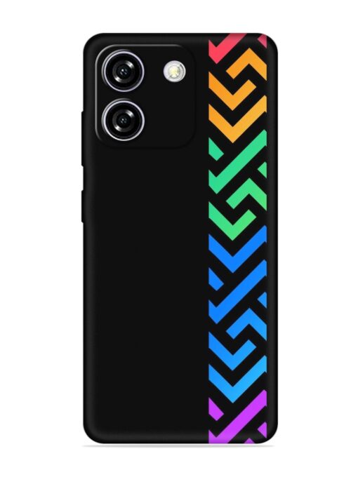 Colorshape Stripes Embossed Soft Silicone Case for Lava Yuva Star