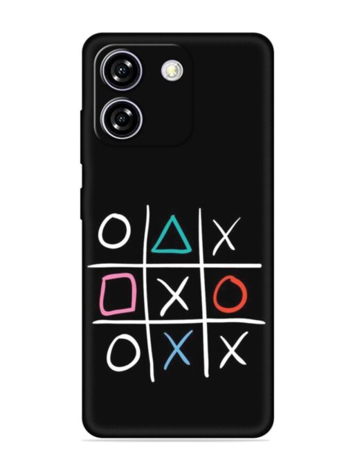 Super Neon Tic-Tac-Toe Embossed Soft Silicone Case for Lava Yuva Star