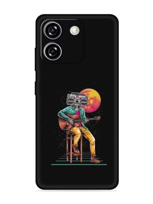 Minimalist Music Embossed Soft Silicone Case for Lava Yuva Star