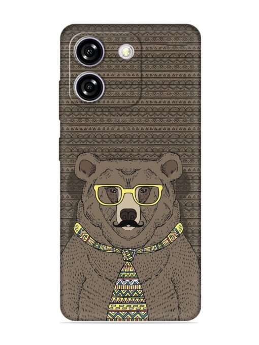 Grizzly Bear Embossed Soft Silicone Case for Lava Yuva Star