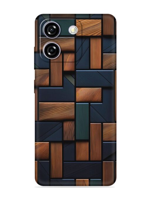 Wooden Background Cubes Embossed Soft Silicone Case for Lava Yuva Star