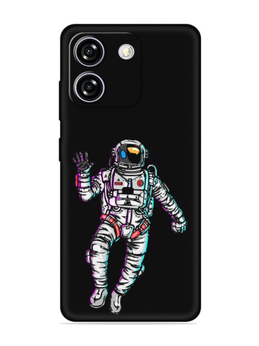 Spaceman Embossed Soft Silicone Case for Lava Yuva Star