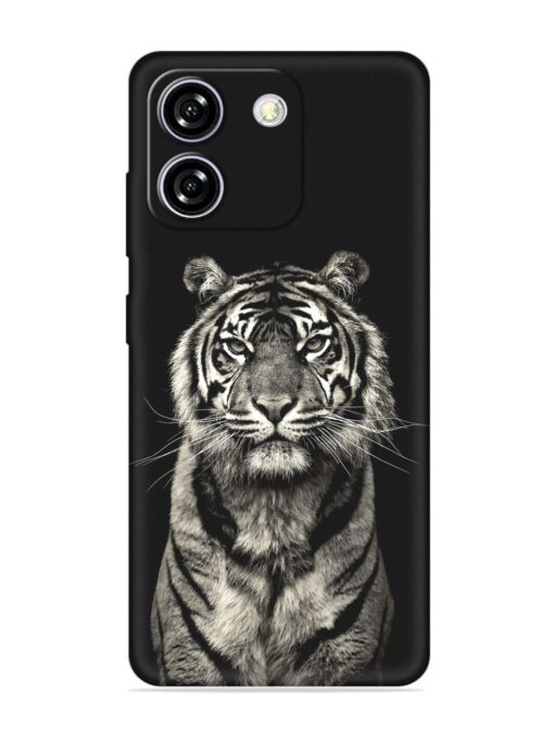 Tiger Art Embossed Soft Silicone Case for Lava Yuva Star