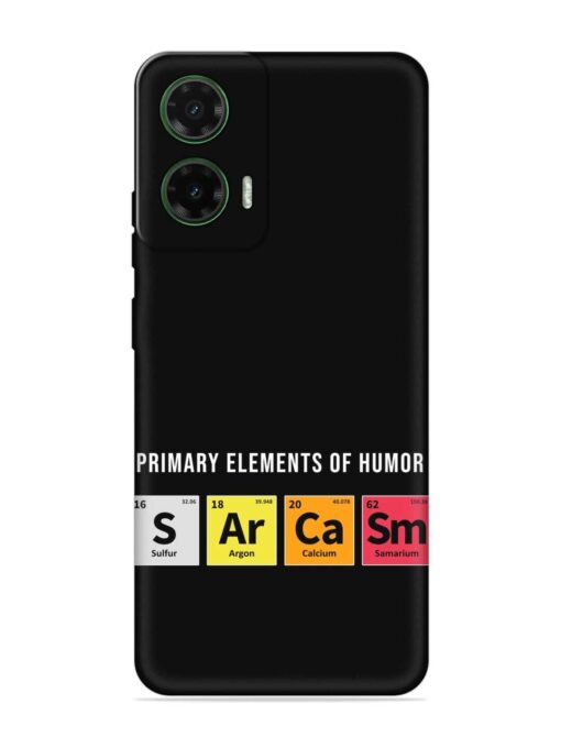 Primary Elements Humor Embossed Soft Silicone Case for Motorola Moto G35 (5G)