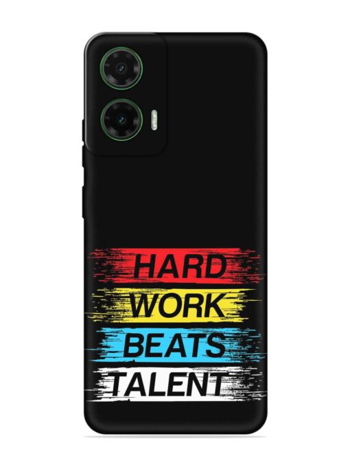 Hard Work Beats Embossed Soft Silicone Case for Motorola Moto G35 (5G)