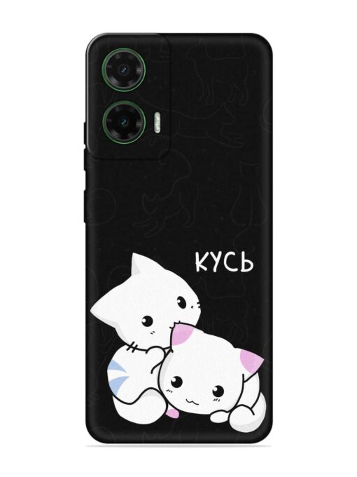 Kycb Cat Embossed Soft Silicone Case for Motorola Moto G35 (5G)