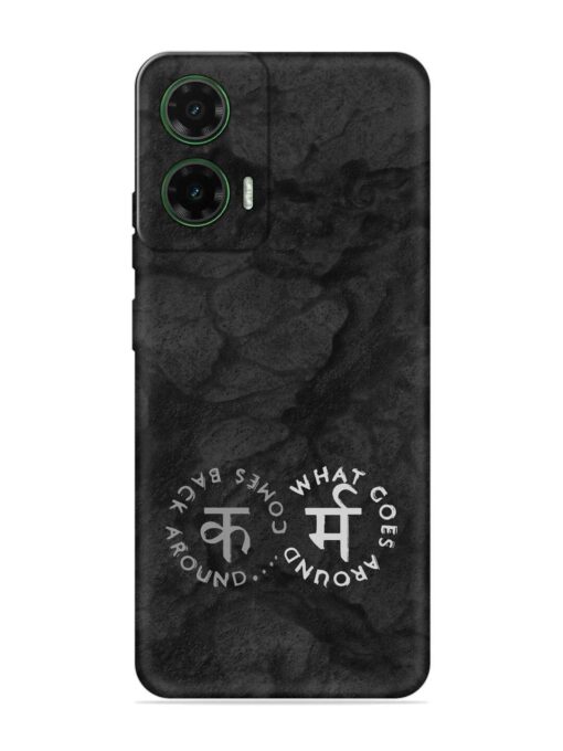 Karma Hindi Word Embossed Soft Silicone Case for Motorola Moto G35 (5G)