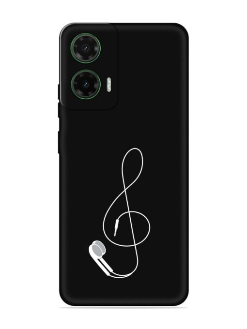 Music Earphone Vector Embossed Soft Silicone Case for Motorola Moto G35 (5G)