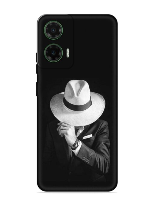 Men Under Hat Embossed Soft Silicone Case for Motorola Moto G35 (5G)