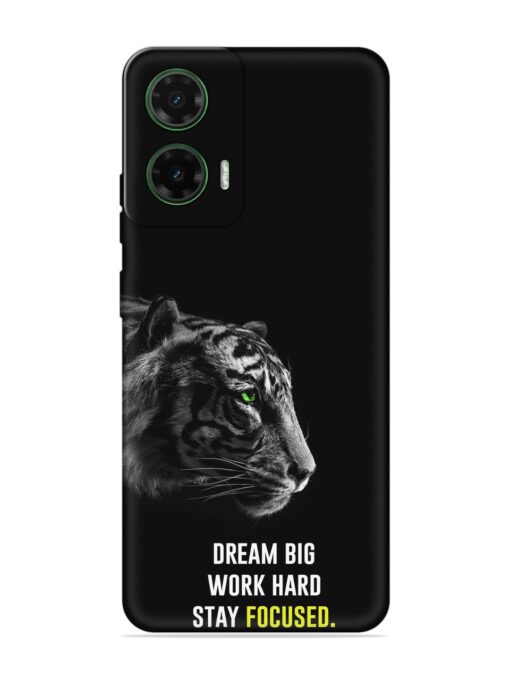 Dream Big Work Hard Embossed Soft Silicone Case for Motorola Moto G35 (5G)