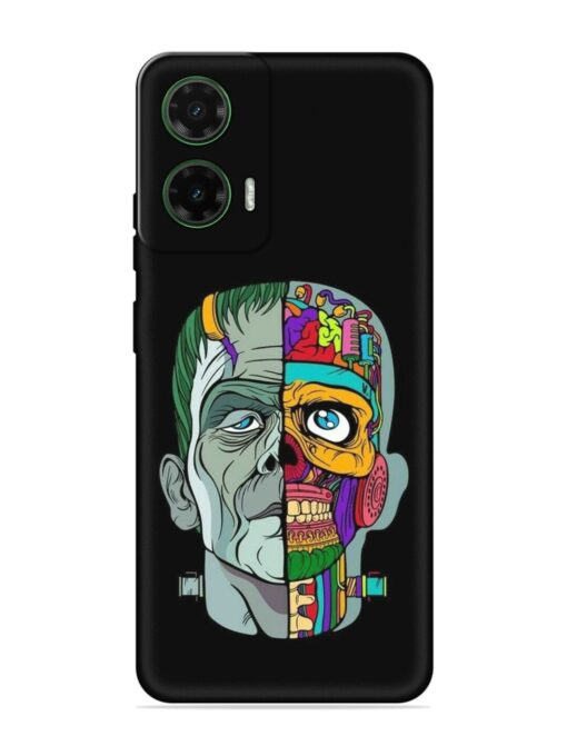 Men Vs Skull Embossed Soft Silicone Case for Motorola Moto G35 (5G)