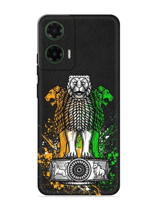 Pillars Of Ashoka Embossed Soft Silicone Case for Motorola Moto G35 (5G)