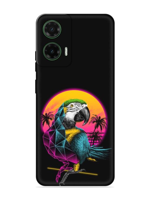 Rad Parrot Embossed Soft Silicone Case for Motorola Moto G35 (5G)