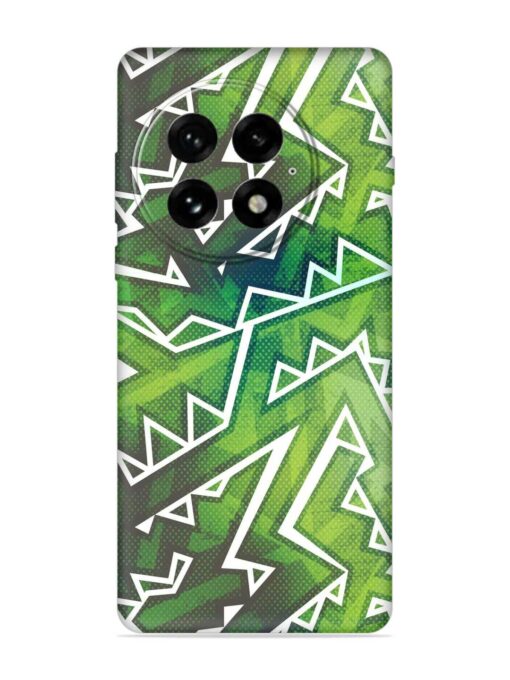 Green Graffiti Seamless Embossed Soft Silicone Case for Oneplus 13 (5G)